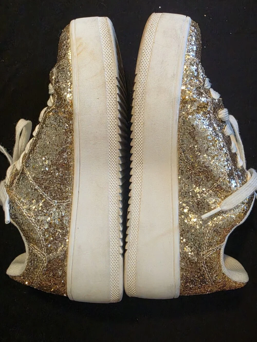 Women’s Glitter Platform Sneaker - Gold